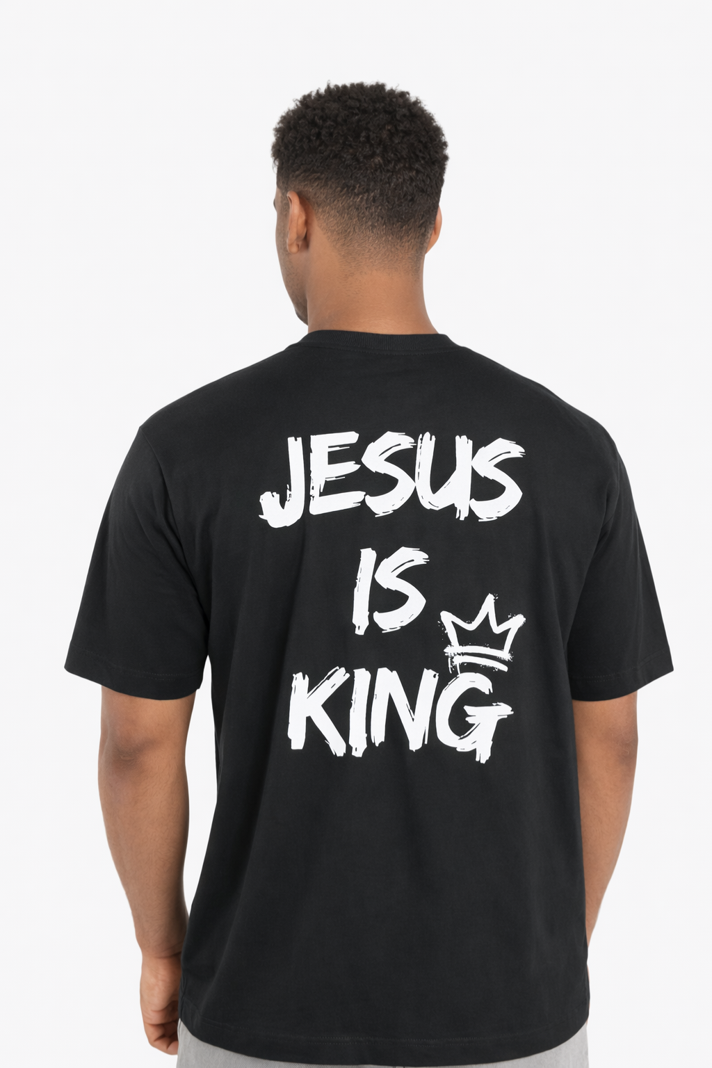 Camiseta Oversized - Jesus Is King Coroa