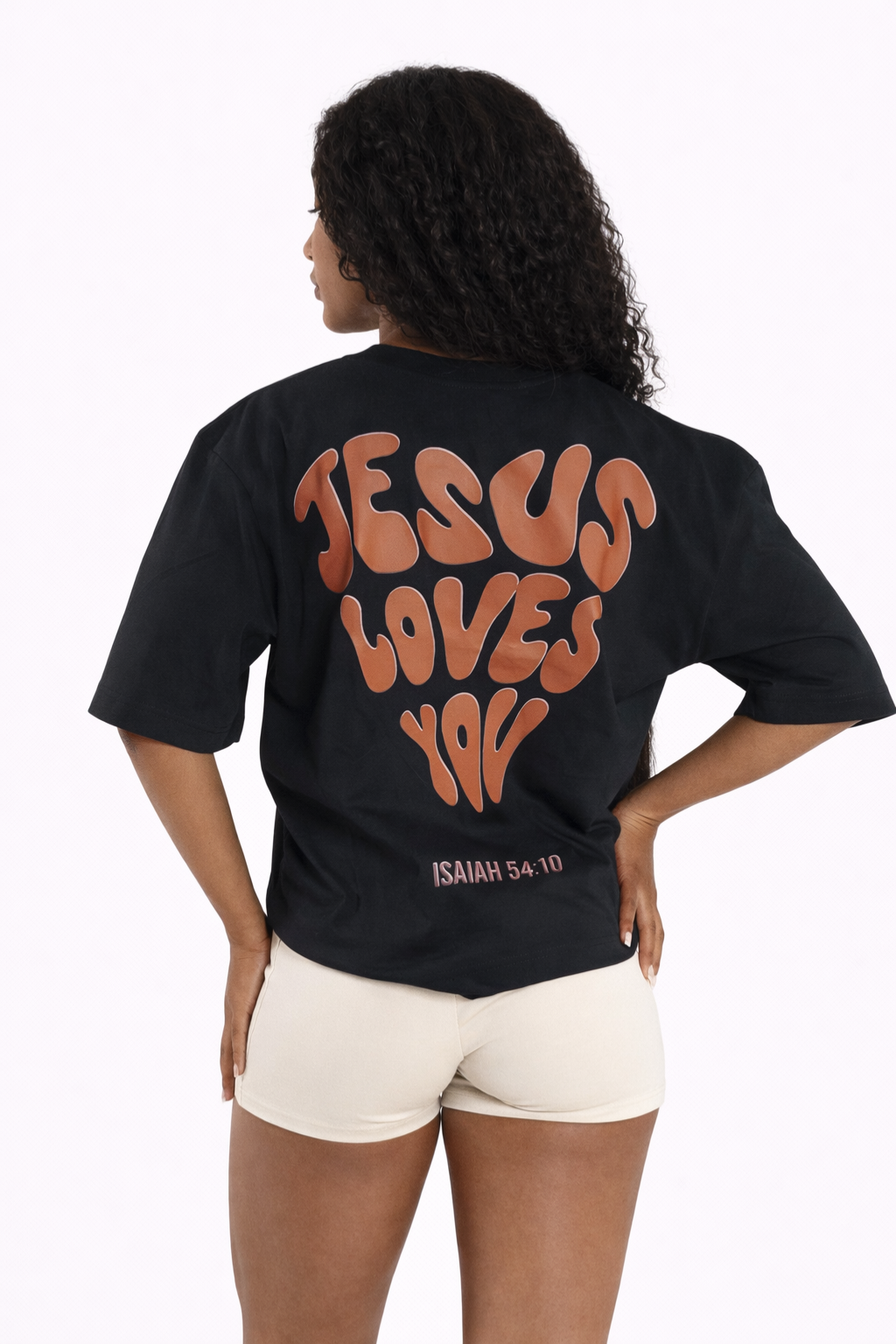 Camiseta Oversized - Jesus Loves You