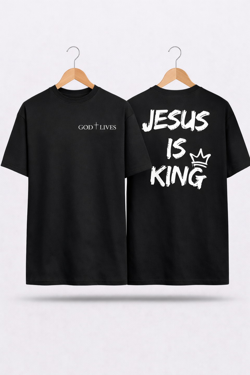 Camiseta Oversized - Jesus Is King Coroa