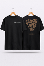 Camiseta Oversized - Jesus Loves You